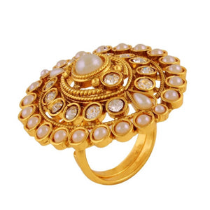 American Diamond & Pearl Ring