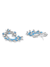 Load image into Gallery viewer, Silver Blue Earrings