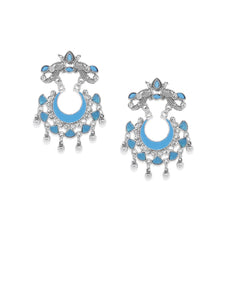 Silver Blue Earrings