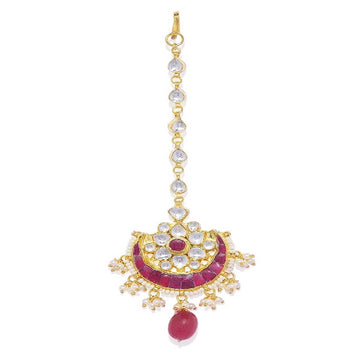 Kundan Maang Tika with Ruby