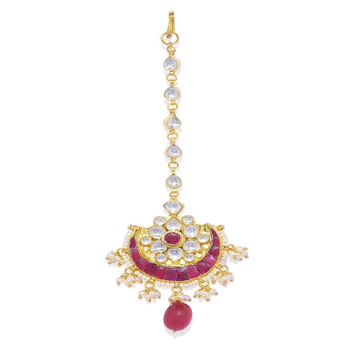 Kundan Maang Tika with Ruby