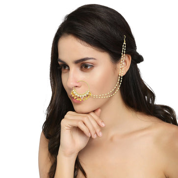 Jadau Kundan Nose Ring