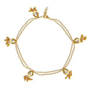 Vilandi Kundan & Pearl Anklet (PACK OF 2)